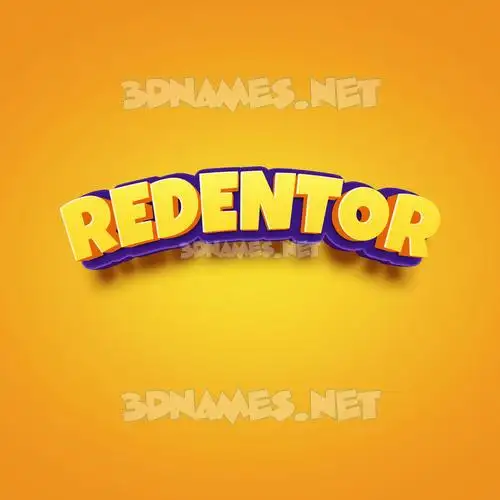 redentor in Orange Toon style - 3D name wallpaper redentor in Orange Toon style - 3D name wallpaper