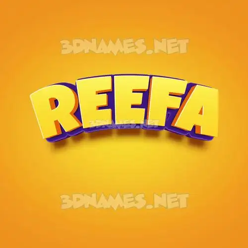 reefa in Orange Toon style - 3D name wallpaper reefa in Orange Toon style - 3D name wallpaper