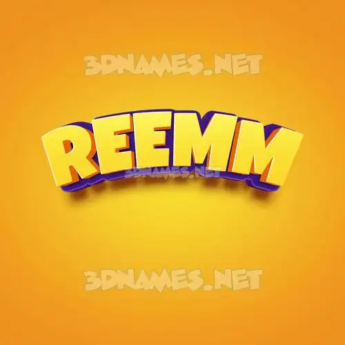 reemm in Orange Toon style - 3D name wallpaper reemm in Orange Toon style - 3D name wallpaper