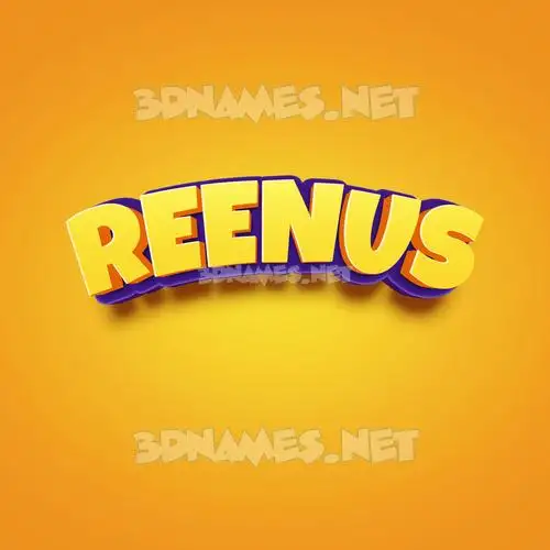 reenus in Orange Toon style - 3D name wallpaper reenus in Orange Toon style - 3D name wallpaper