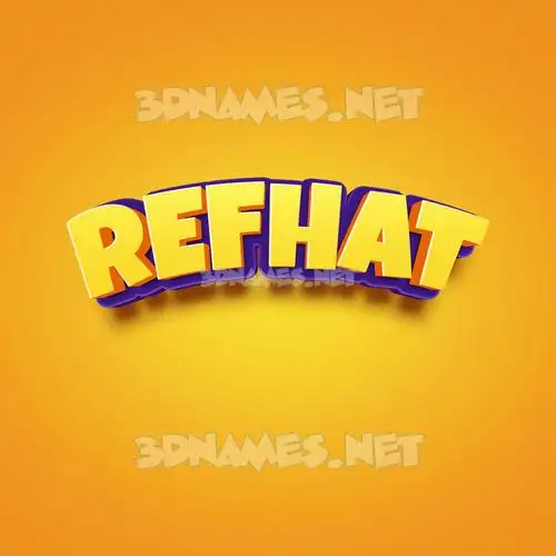 refhat in Orange Toon style - 3D name wallpaper refhat in Orange Toon style - 3D name wallpaper