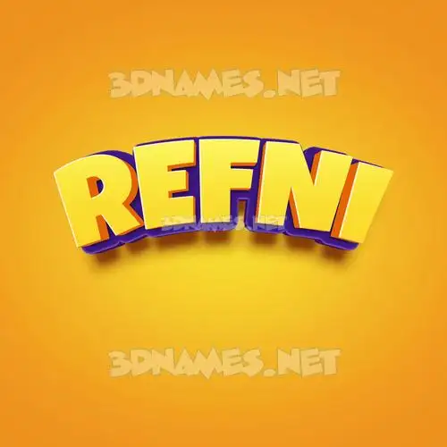 refni in Orange Toon style - 3D name wallpaper refni in Orange Toon style - 3D name wallpaper
