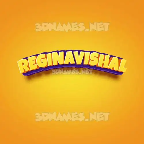 reginavishal in Orange Toon style - 3D name wallpaper reginavishal in Orange Toon style - 3D name wallpaper