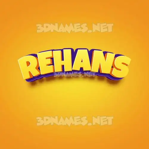 rehans in Orange Toon style - 3D name wallpaper rehans in Orange Toon style - 3D name wallpaper