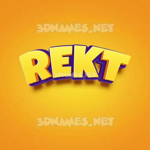 rekt in Orange Toon style - 3D name wallpaper rekt in Orange Toon style - 3D name wallpaper