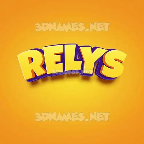 relys in Orange Toon style - 3D name wallpaper relys in Orange Toon style - 3D name wallpaper
