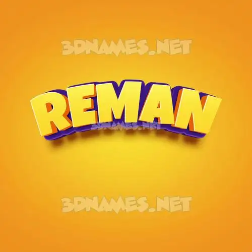 reman in Orange Toon style - 3D name wallpaper