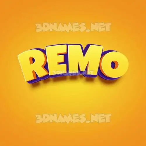 remo in Orange Toon style - 3D name wallpaper remo in Orange Toon style - 3D name wallpaper
