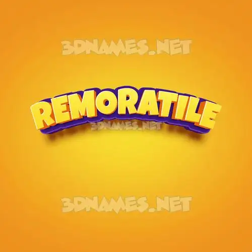 remoratile in Orange Toon style - 3D name wallpaper remoratile in Orange Toon style - 3D name wallpaper