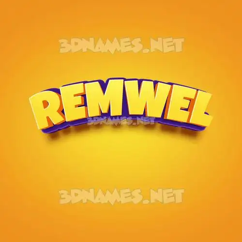 remwel in Orange Toon style - 3D name wallpaper remwel in Orange Toon style - 3D name wallpaper