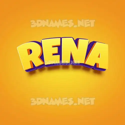 rena in Orange Toon style - 3D name wallpaper rena in Orange Toon style - 3D name wallpaper