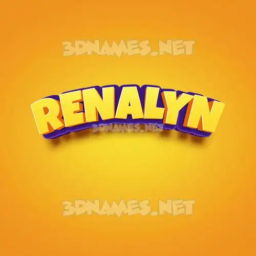 renalyn in Orange Toon style - 3D name wallpaper renalyn in Orange Toon style - 3D name wallpaper