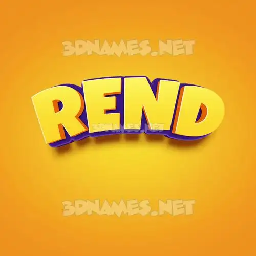 rend in Orange Toon style - 3D name wallpaper rend in Orange Toon style - 3D name wallpaper