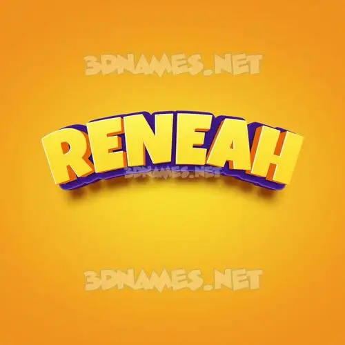 reneah in Orange Toon style - 3D name wallpaper reneah in Orange Toon style - 3D name wallpaper