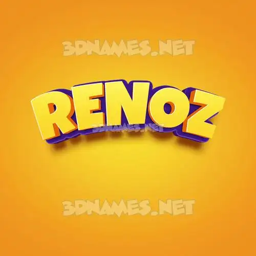 renoz in Orange Toon style - 3D name wallpaper renoz in Orange Toon style - 3D name wallpaper