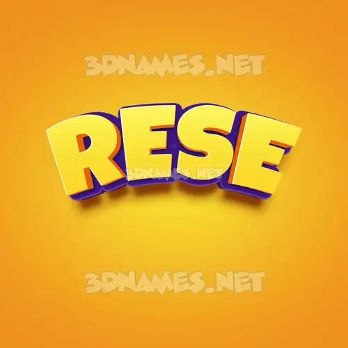 rese in Orange Toon style - 3D name wallpaper rese in Orange Toon style - 3D name wallpaper