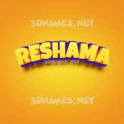 reshama in Orange Toon style - 3D name wallpaper reshama in Orange Toon style - 3D name wallpaper