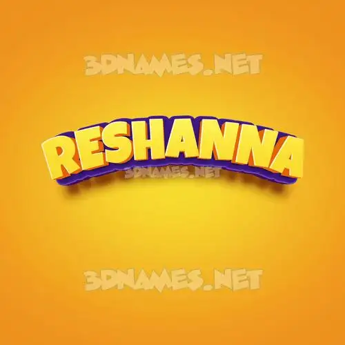 reshanna in Orange Toon style - 3D name wallpaper reshanna in Orange Toon style - 3D name wallpaper