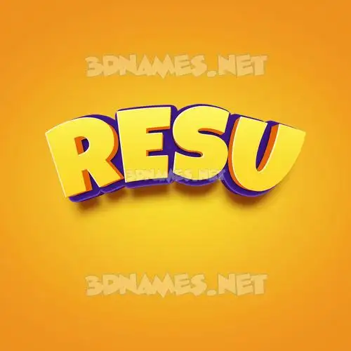 resu in Orange Toon style - 3D name wallpaper resu in Orange Toon style - 3D name wallpaper