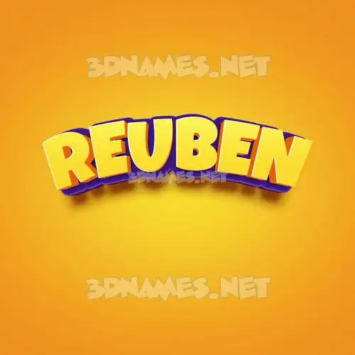 reuben in Orange Toon style - 3D name wallpaper reuben in Orange Toon style - 3D name wallpaper