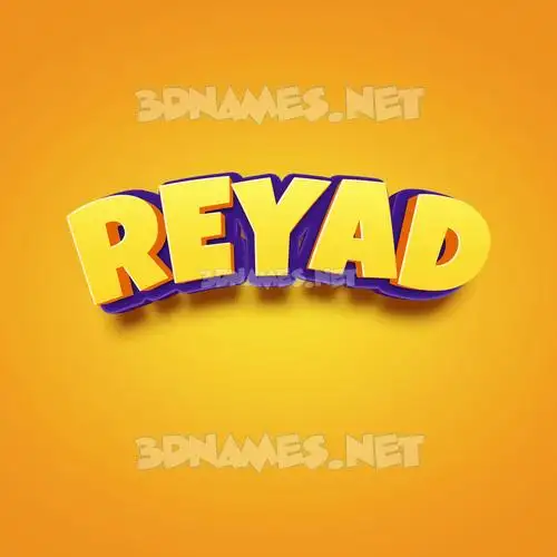 reyad in Orange Toon style - 3D name wallpaper reyad in Orange Toon style - 3D name wallpaper