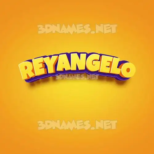 reyangelo in Orange Toon style - 3D name wallpaper reyangelo in Orange Toon style - 3D name wallpaper