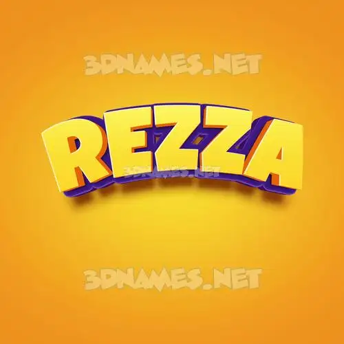 rezza in Orange Toon style - 3D name wallpaper rezza in Orange Toon style - 3D name wallpaper