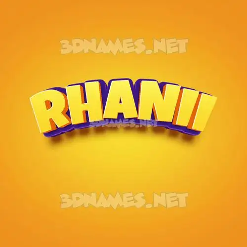 rhanii in Orange Toon style - 3D name wallpaper rhanii in Orange Toon style - 3D name wallpaper