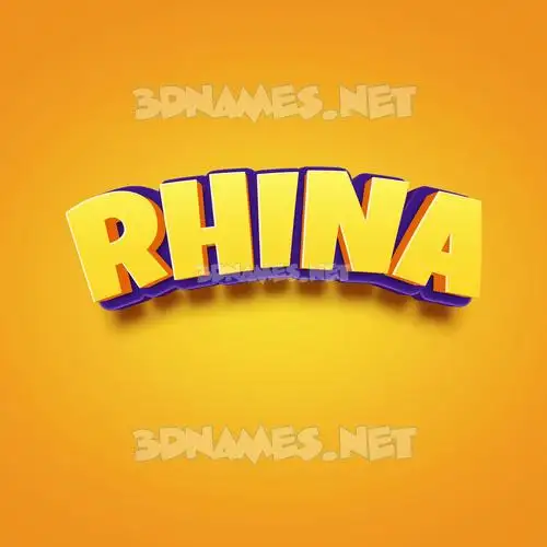 rhina in Orange Toon style - 3D name wallpaper rhina in Orange Toon style - 3D name wallpaper