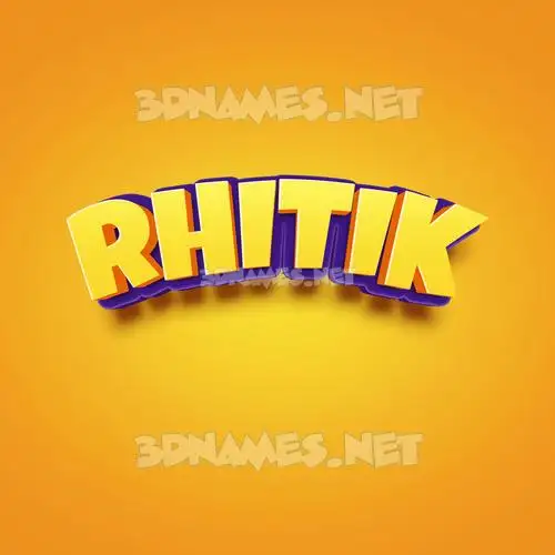 rhitik in Orange Toon style - 3D name wallpaper rhitik in Orange Toon style - 3D name wallpaper