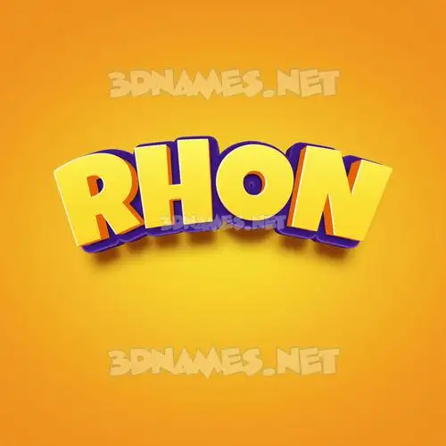 rhon in Orange Toon style - 3D name wallpaper rhon in Orange Toon style - 3D name wallpaper