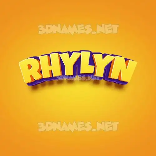 rhylyn in Orange Toon style - 3D name wallpaper rhylyn in Orange Toon style - 3D name wallpaper