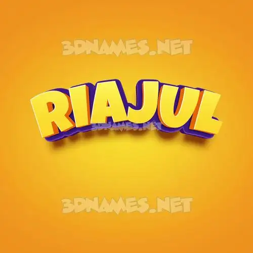 riajul in Orange Toon style - 3D name wallpaper riajul in Orange Toon style - 3D name wallpaper