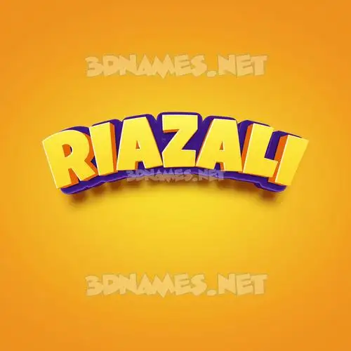 riazali in Orange Toon style - 3D name wallpaper riazali in Orange Toon style - 3D name wallpaper