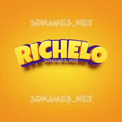 richelo in Orange Toon style - 3D name wallpaper richelo in Orange Toon style - 3D name wallpaper