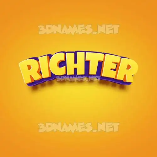 richter in Orange Toon style - 3D name wallpaper richter in Orange Toon style - 3D name wallpaper