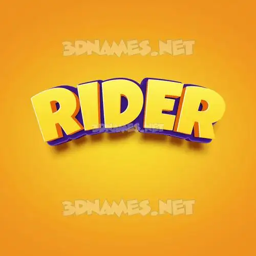 rider in Orange Toon style - 3D name wallpaper rider in Orange Toon style - 3D name wallpaper