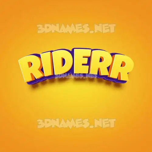 riderr in Orange Toon style - 3D name wallpaper riderr in Orange Toon style - 3D name wallpaper
