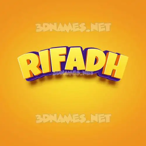 rifadh in Orange Toon style - 3D name wallpaper rifadh in Orange Toon style - 3D name wallpaper