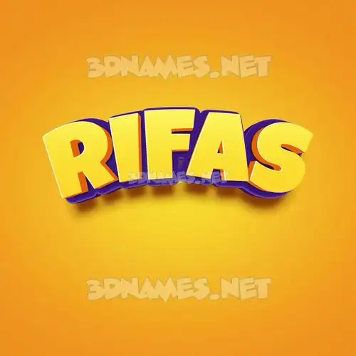 rifas in Orange Toon style - 3D name wallpaper rifas in Orange Toon style - 3D name wallpaper