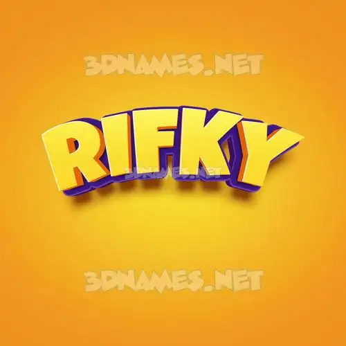 rifky in Orange Toon style - 3D name wallpaper rifky in Orange Toon style - 3D name wallpaper
