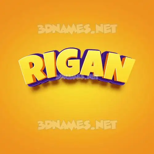rigan in Orange Toon style - 3D name wallpaper rigan in Orange Toon style - 3D name wallpaper