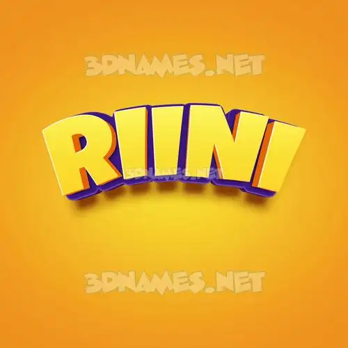 riini in Orange Toon style - 3D name wallpaper riini in Orange Toon style - 3D name wallpaper