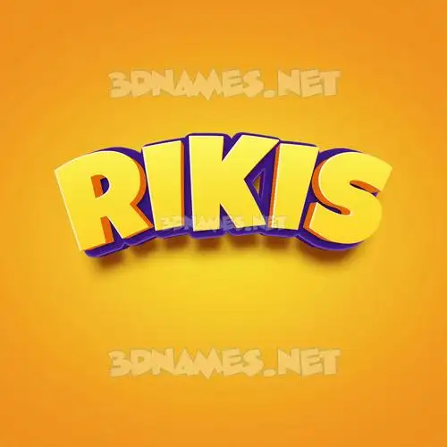 rikis in Orange Toon style - 3D name wallpaper rikis in Orange Toon style - 3D name wallpaper