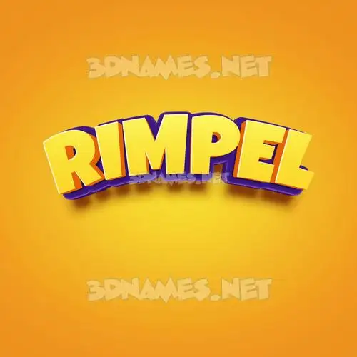 rimpel in Orange Toon style - 3D name wallpaper