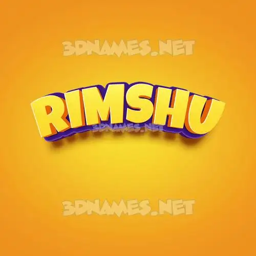 rimshu in Orange Toon style - 3D name wallpaper rimshu in Orange Toon style - 3D name wallpaper