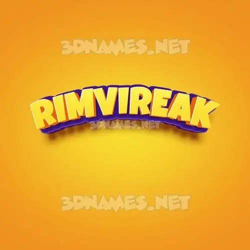 rimvireak in Orange Toon style - 3D name wallpaper rimvireak in Orange Toon style - 3D name wallpaper