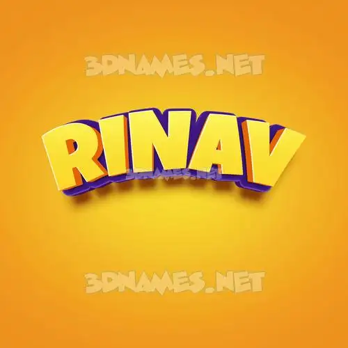rinav in Orange Toon style - 3D name wallpaper rinav in Orange Toon style - 3D name wallpaper