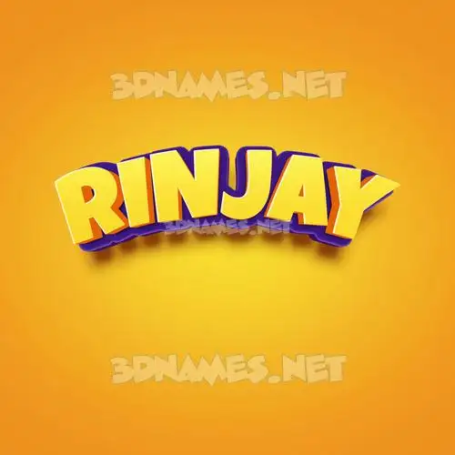rinjay in Orange Toon style - 3D name wallpaper rinjay in Orange Toon style - 3D name wallpaper