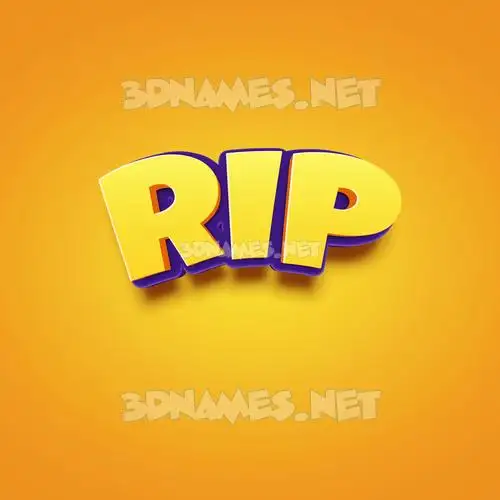 rip in Orange Toon style - 3D name wallpaper rip in Orange Toon style - 3D name wallpaper